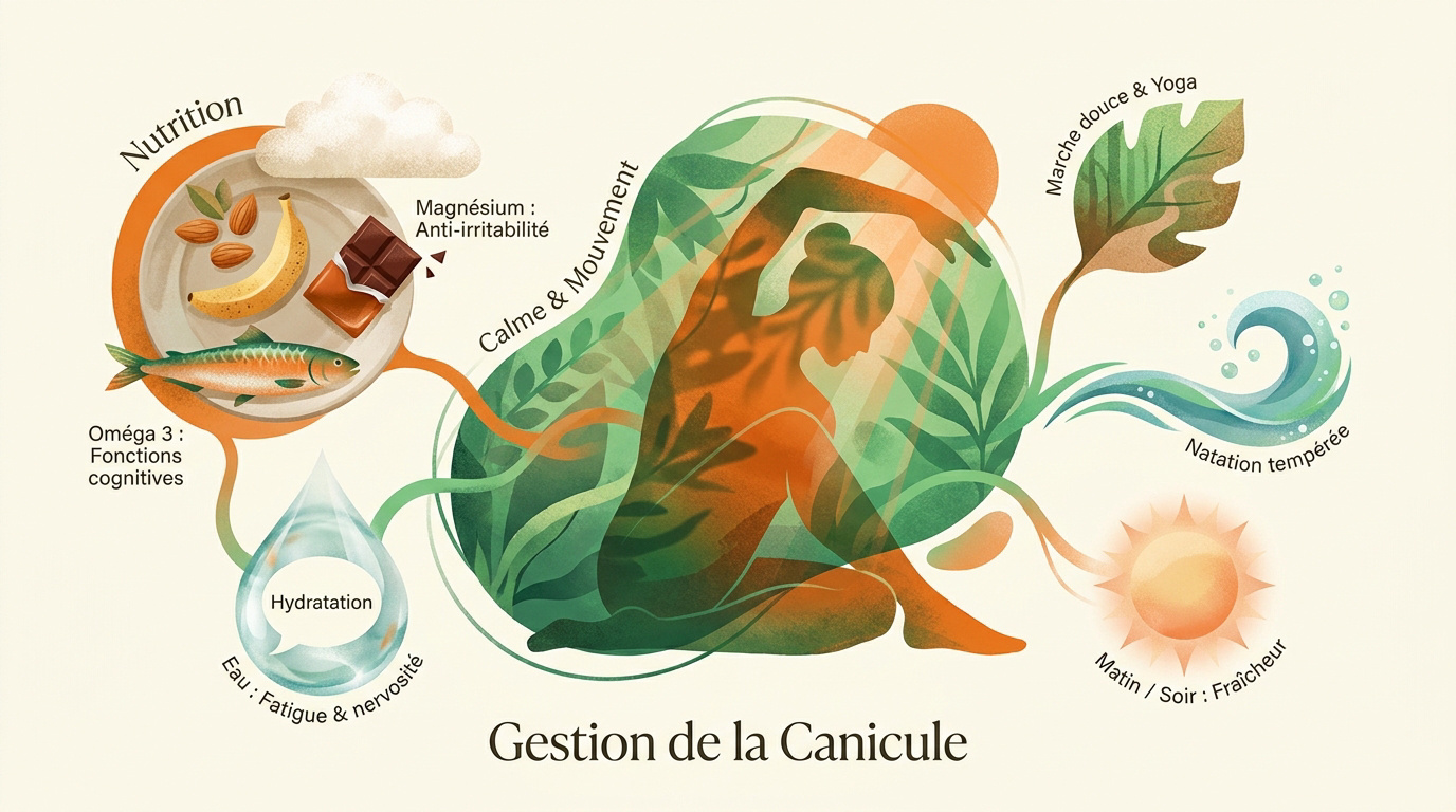 Conseils nutritionnels et sportifs pour gérer la chaleur et le stress en été